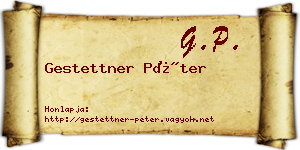 Gestettner Péter névjegykártya