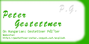 peter gestettner business card